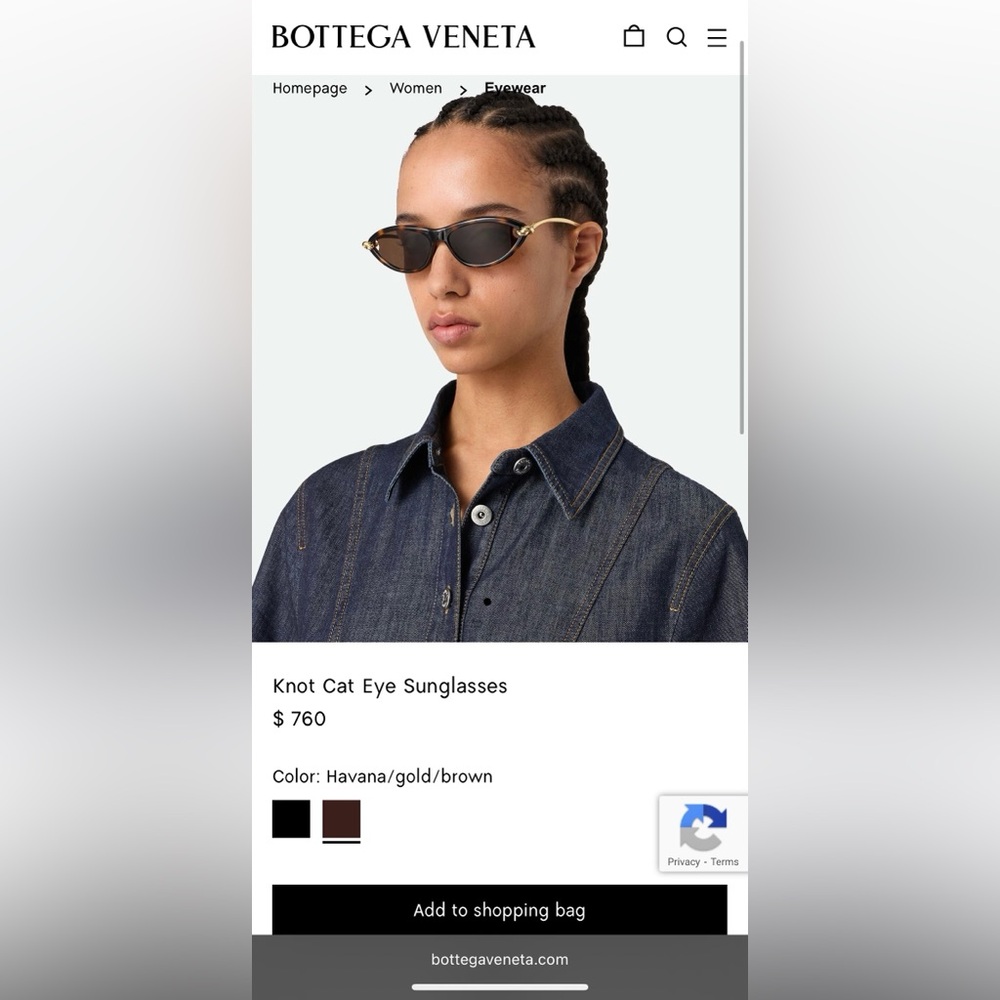 Bottega Veneta Knot Cat Eye Sunglasses - Picture 13 of 13